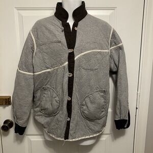 One 432 Gray Multi Shacket Reversible Shirt Medium/Large Handmade Pakistan Men's